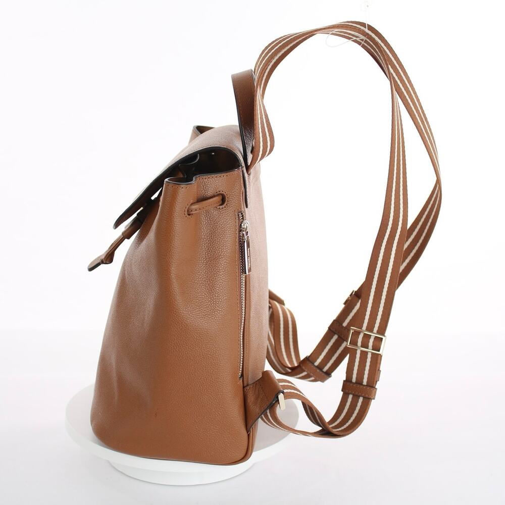 Kate Spade Rosie Medium Flap Backpack Warm Gingerbread Brown Pebbled Leather Bag - Picture 5 of 9